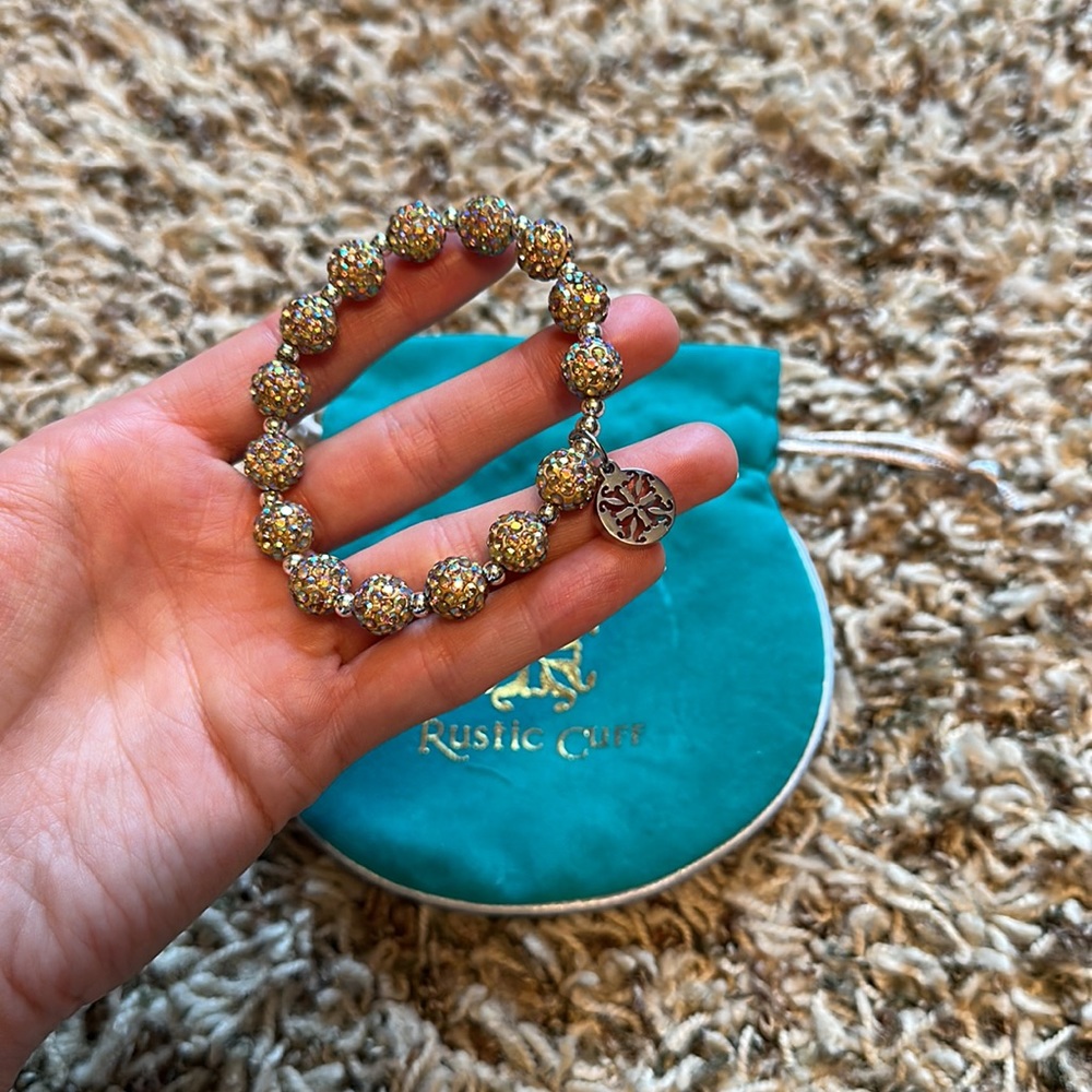 Rustic Cuff Gold Bracelet - image 2